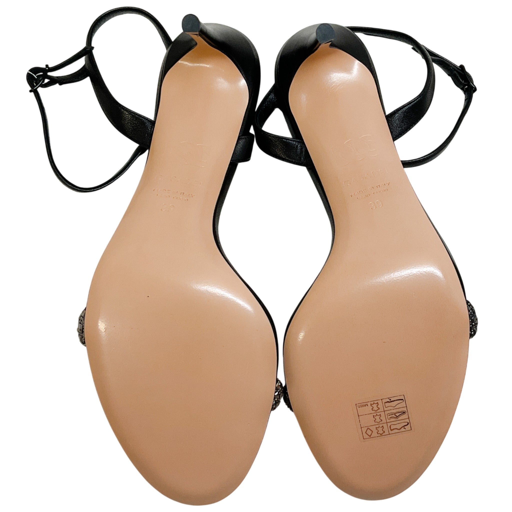 Casadei Black Rhinestone Embellished Stratosphere Sandals