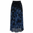 Load image into Gallery viewer, Altuzarra Black / Blue Kemmaren Pleated High Rise Midi Skirt
