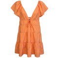 Load image into Gallery viewer, A.L.C. Coral Lucca Ruffle Tiered Mini Dress with Plunge Neckline
