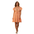 Load image into Gallery viewer, A.L.C. Coral Lucca Ruffle Tiered Mini Dress with Plunge Neckline
