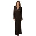 Load image into Gallery viewer, A.L.C. Chocolate Brown Freya Open Stitch Long Sleeve Maxi Dress with Slip
