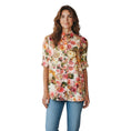 Load image into Gallery viewer, Adam Lippes Cream Multi Floral Printed Short Sleeved Cotton Top
