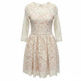 Load image into Gallery viewer, Alexis White / Nude Lace Mini Dress
