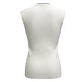 Load image into Gallery viewer, Brunello Cucinelli White Ribbed Cotton Stretch Top with Monili Chain Detail
