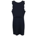 Load image into Gallery viewer, Chloe Deep Navy Scalloped Trim Laser Cut Detail Sleeveless Fitted Knit Dress

