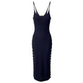 Load image into Gallery viewer, Dion Lee Navy Blue Mirror Braid Strap Midi Dress
