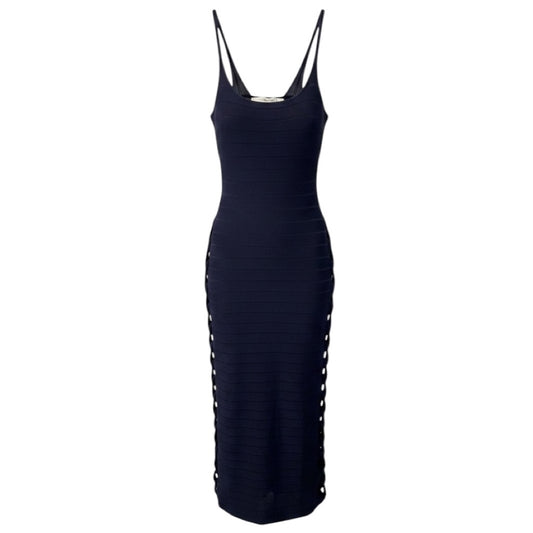 Dion Lee Navy Blue Mirror Braid Strap Midi Dress