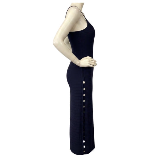 Dion Lee Navy Blue Mirror Braid Strap Midi Dress