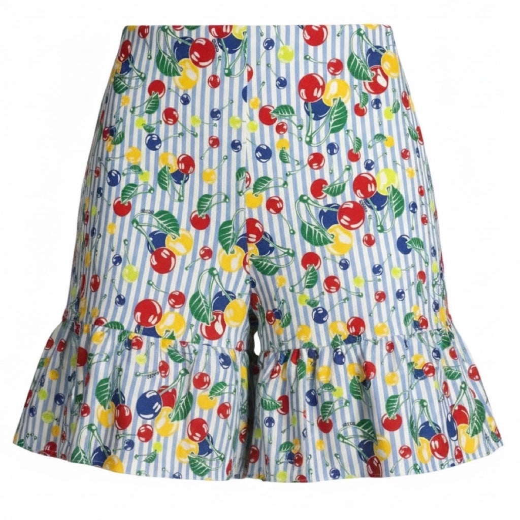 Gucci Ivory / Azure Multi Cherries Party Print Shorts