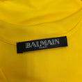 Load image into Gallery viewer, Balmain Bright Yellow Sleeveless Drape Dress
