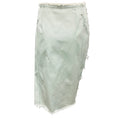 Load image into Gallery viewer, Dries Van Noten Mint Saxo Asymmetric Godet Raw Edge Denim Midi Skirt
