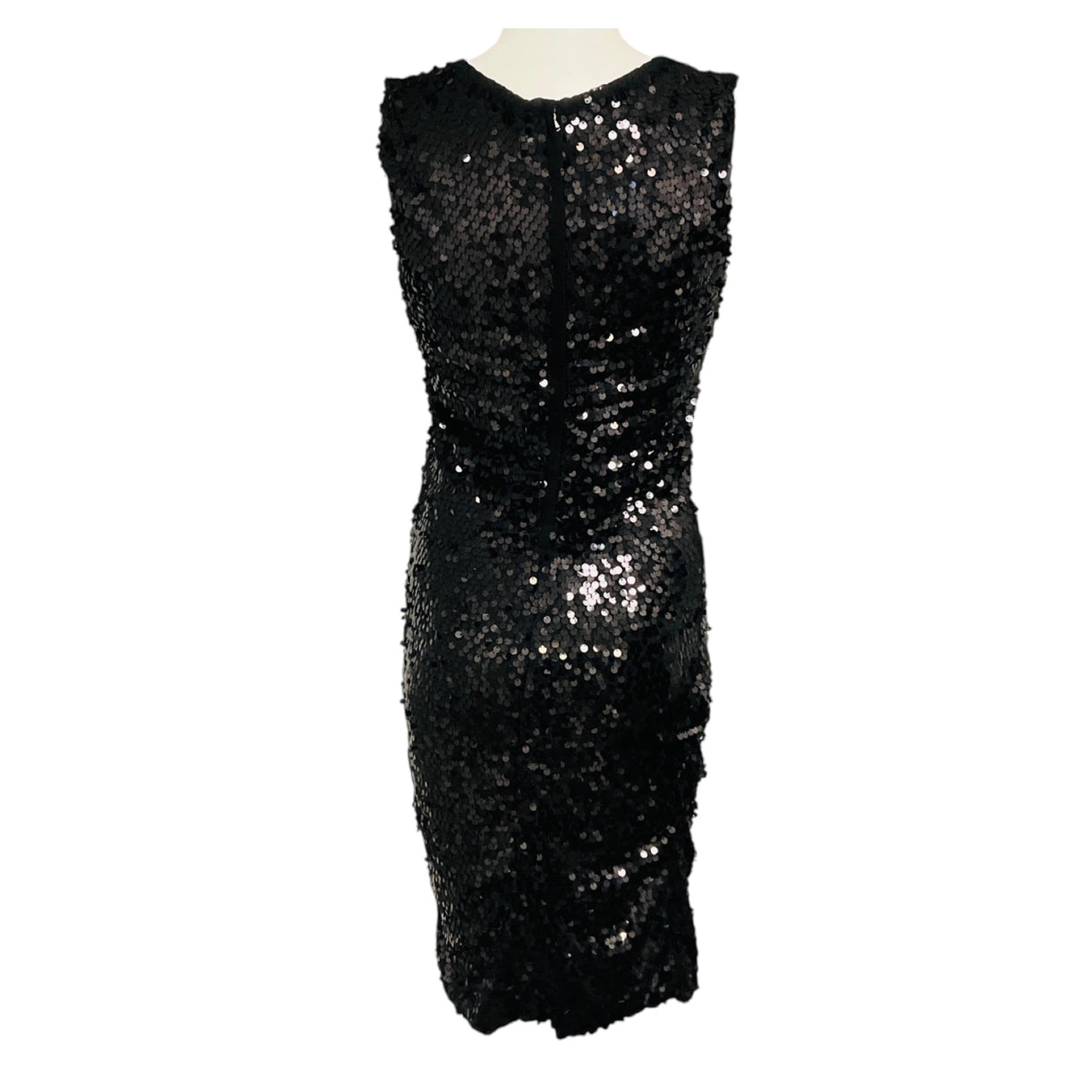Dolce & Gabbana Black Sequined Sleeveless Cocktail Dress