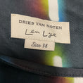 Load image into Gallery viewer, Dries Van Noten x Len Lye Navy Blue Multi Printed Gathered Sleeveless Satin Top
