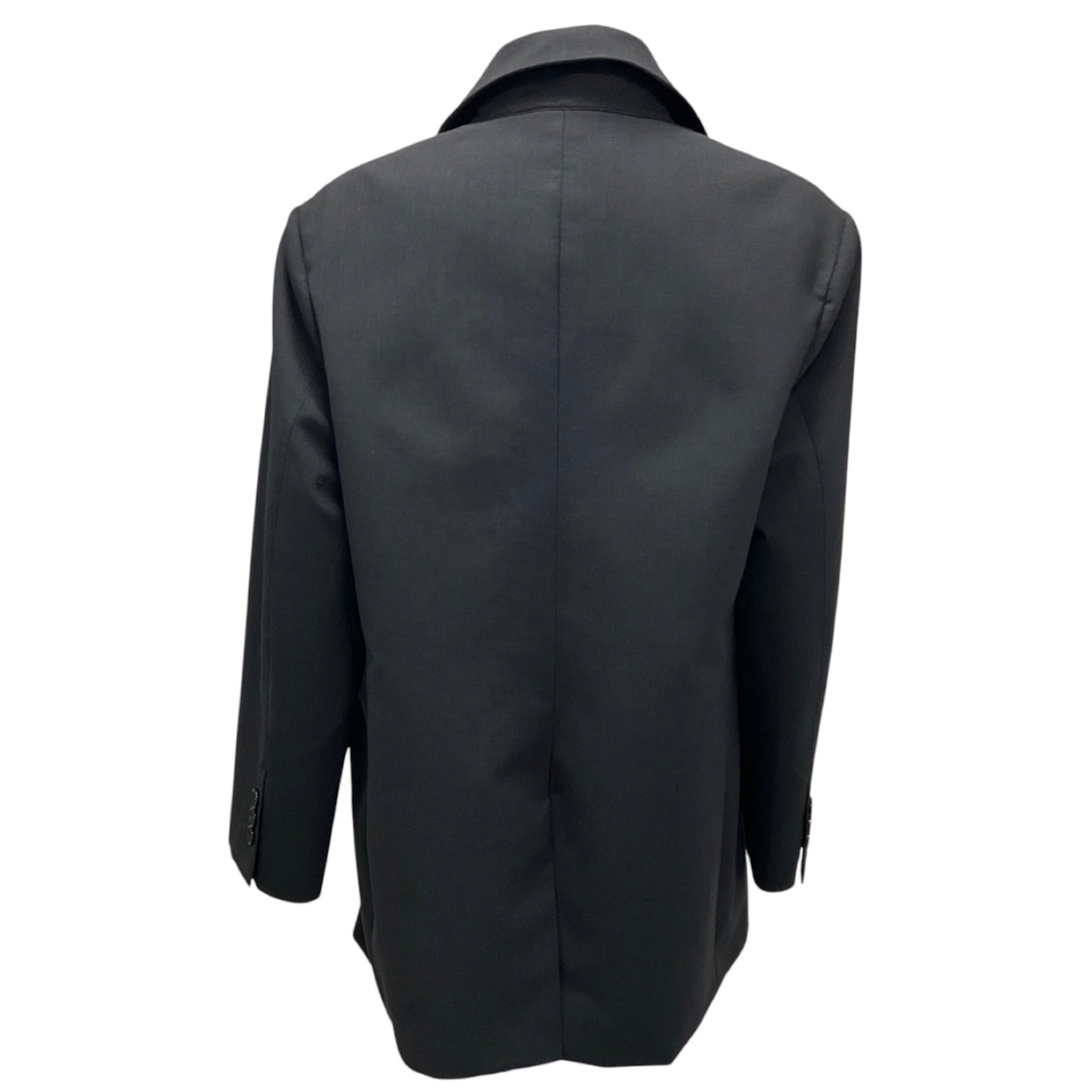 Prada Charcoal Grey 2022 Classic Two Button Wool Blazer