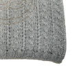 Load image into Gallery viewer, Chanel Grey Cashmere Cable Knit Scarf with Chain Logo
