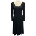 Load image into Gallery viewer, Ralph Lauren Collection Black Long Sleeved Stretch Jersey Midi Dress
