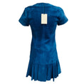 Load image into Gallery viewer, Alexis Blue Jaelynn Zip Front Suede Calfskin Mini Dress
