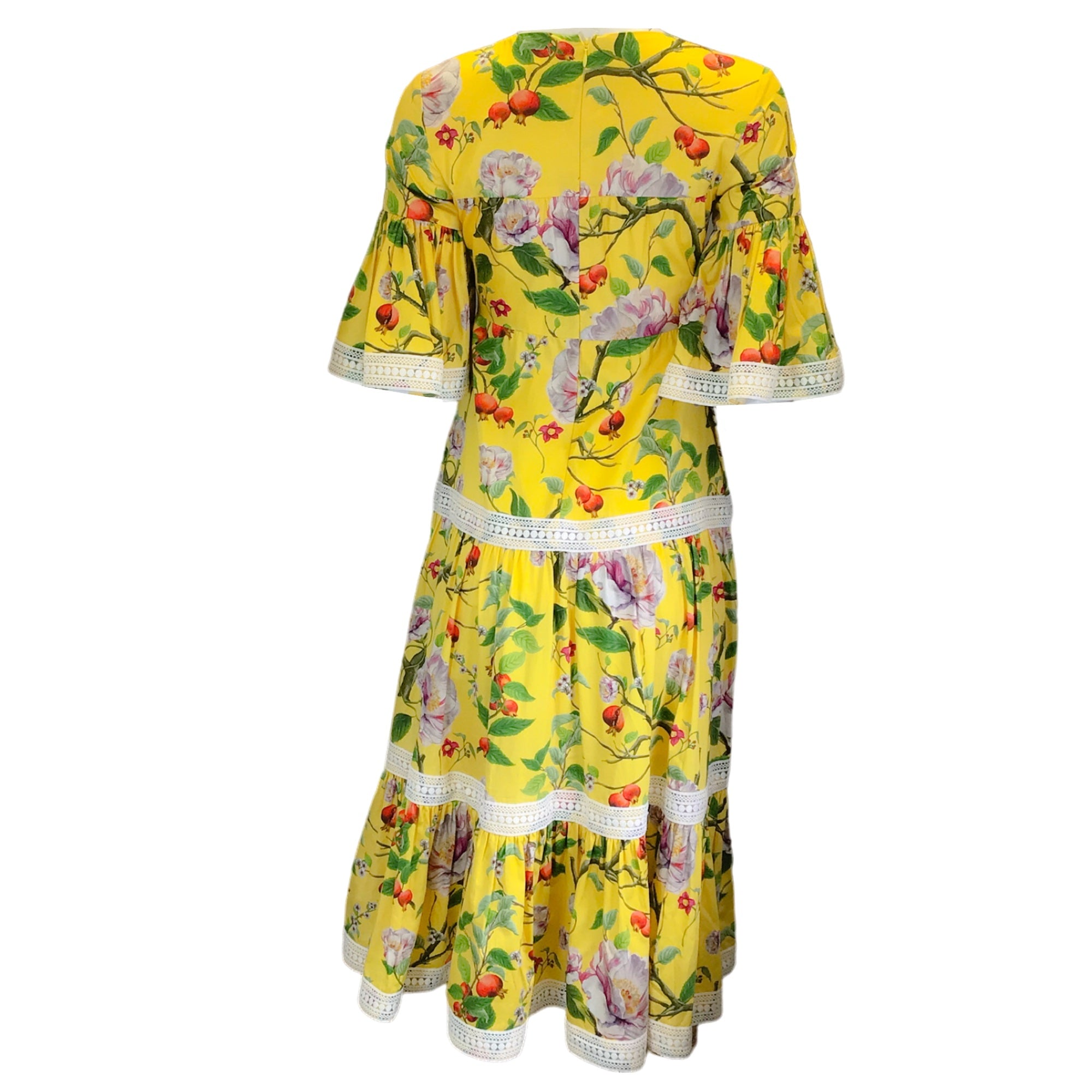 Borgo de Nor Peonie Yellow Malia Cotton Poplin Dress