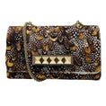 Load image into Gallery viewer, Valentino Brown / White / Tan Multi Rockstud Calf Hair Shoulder Bag with Gold Hardware
