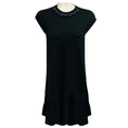 Load image into Gallery viewer, Louis Vuitton Black Jewel Neck Cap Sleeved Wool Knit Dress
