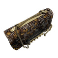 Load image into Gallery viewer, Valentino Brown / White / Tan Multi Rockstud Calf Hair Shoulder Bag with Gold Hardware
