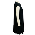 Load image into Gallery viewer, Louis Vuitton Black Jewel Neck Cap Sleeved Wool Knit Dress
