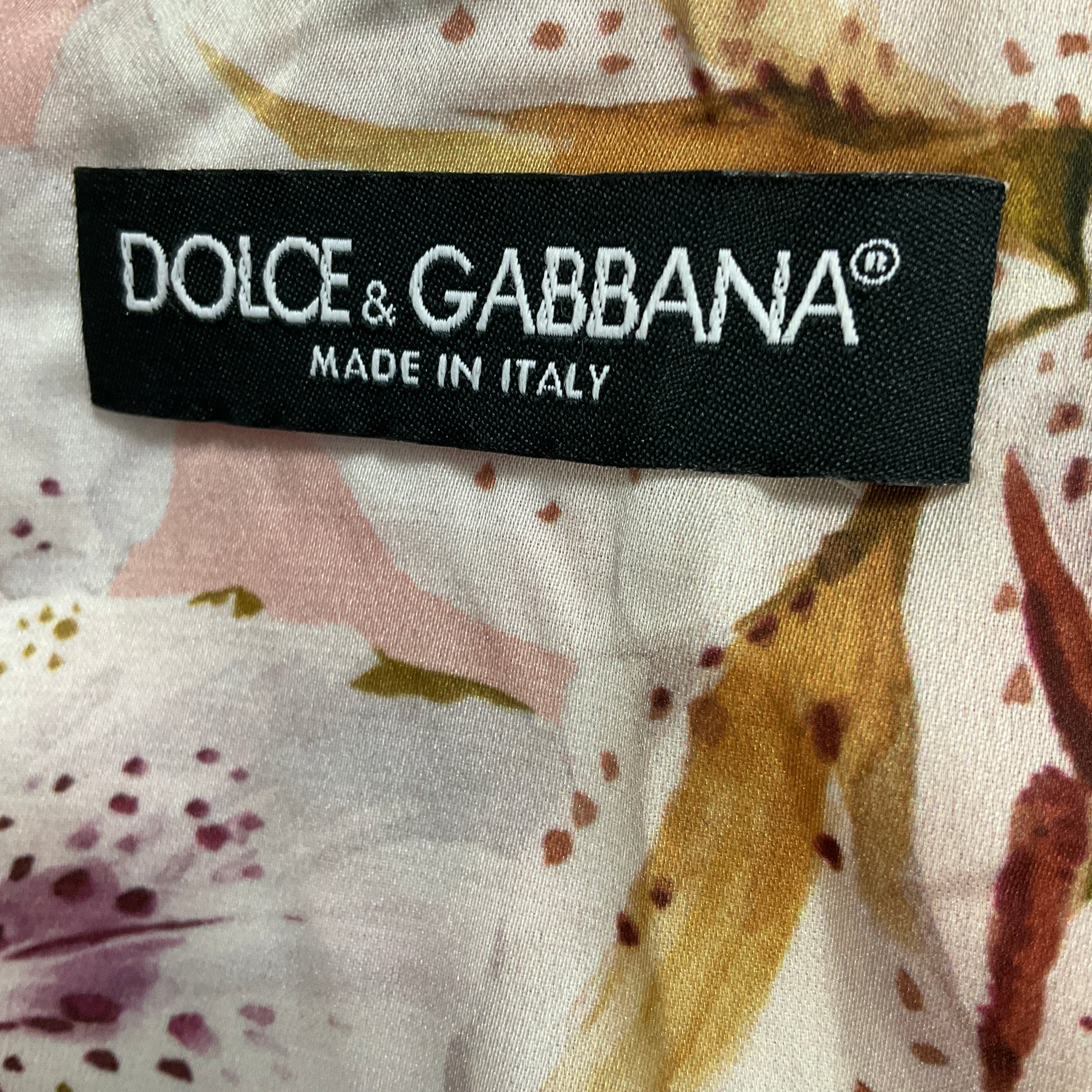 Dolce & Gabbana Pink Stone Embellished Short Sleeved Jacquard Cocktail Dress