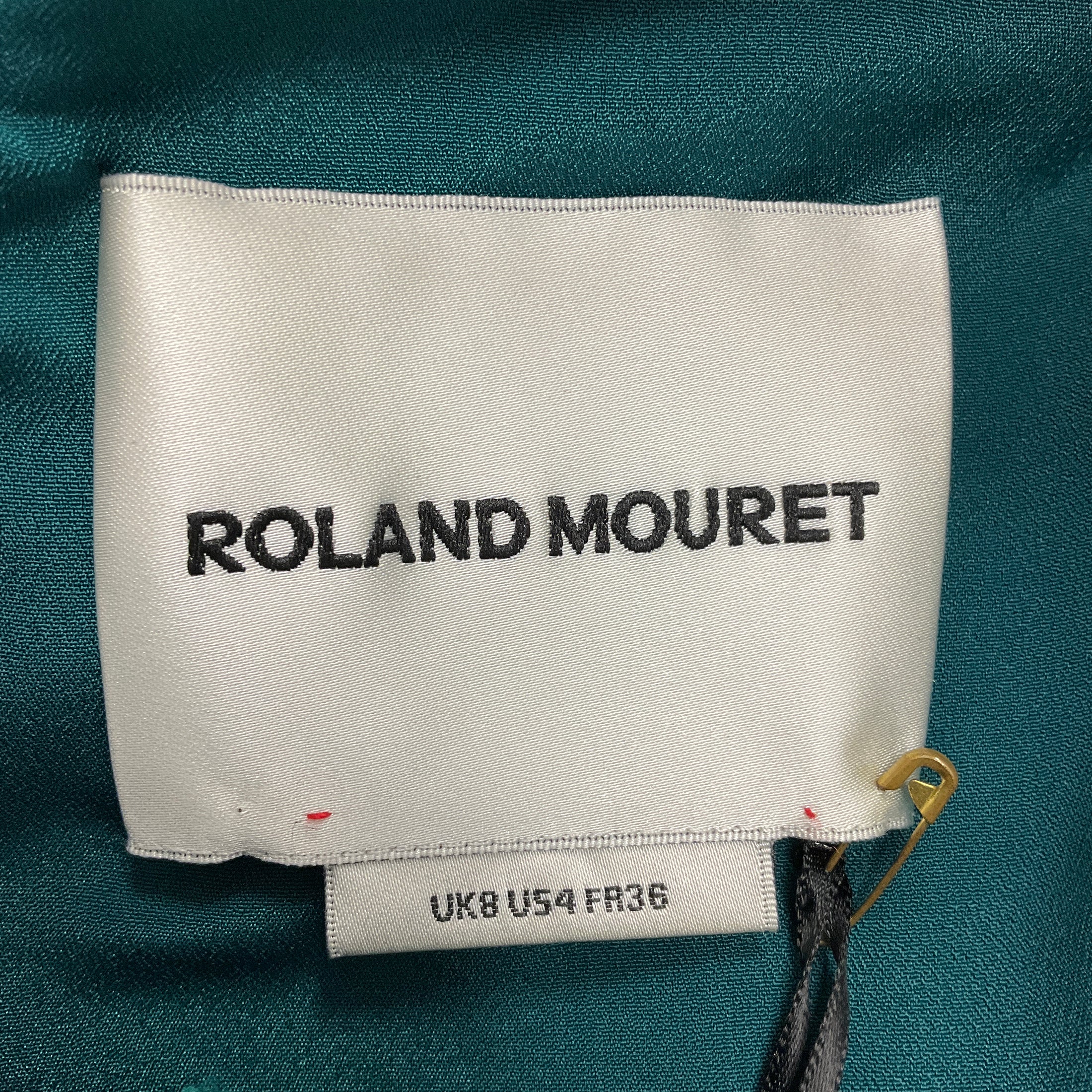 Roland Mouret Green 2023 Asymmetric Wool Silk Midi Dress