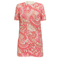 Load image into Gallery viewer, Dolce & Gabbana Pink Stone Embellished Short Sleeved Jacquard Cocktail Dress
