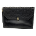 Load image into Gallery viewer, Bulgari x Nicholas Kirkwood Black Studded Leather Envelope Serpenti Forever Clutch Bag
