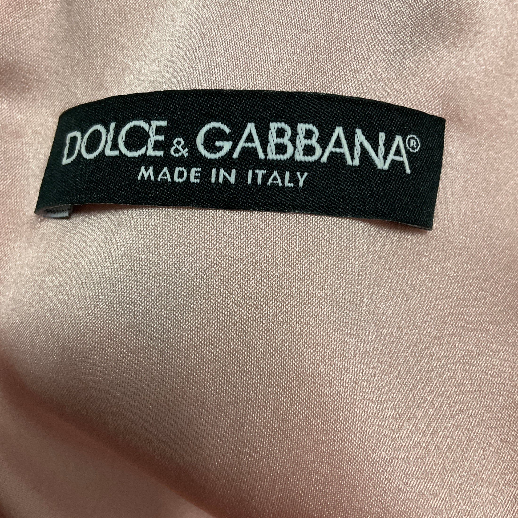 Dolce & Gabbana Light Pink Multi Floral Printed Crepe A-Line Dress
