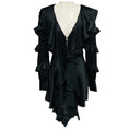 Load image into Gallery viewer, Philipp Plein Couture Black Ruffled Silk Cocktail Dress
