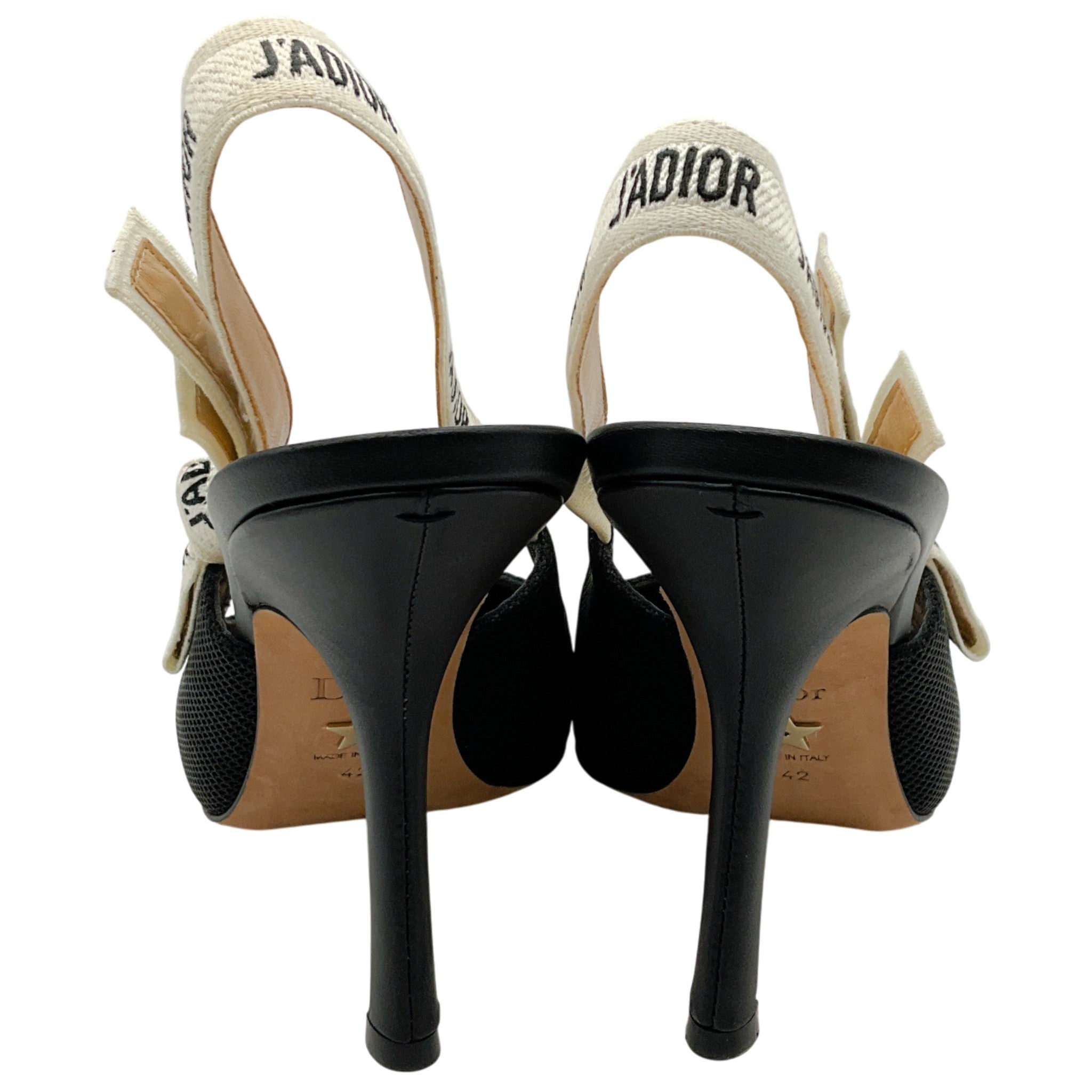 Christian Dior Black Technical Fabric J'Adior Slingback Pumps