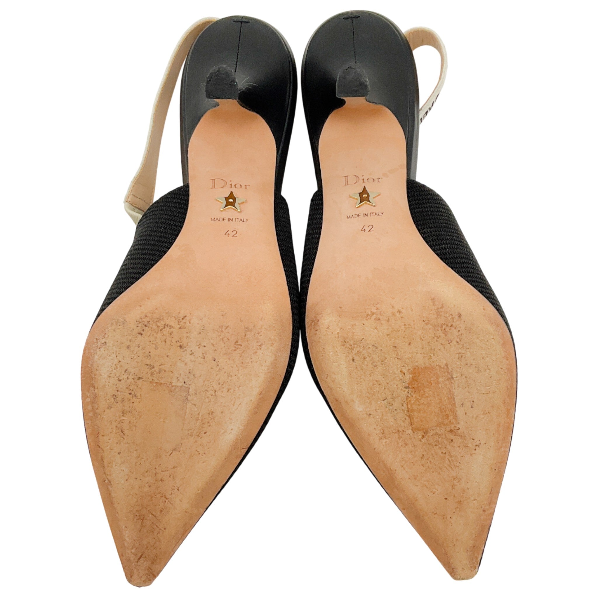 Christian Dior Black Technical Fabric J'Adior Slingback Pumps
