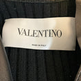 Load image into Gallery viewer, Valentino Black Ruffled Lambskin Leather Jacket with Wool Knit Sleeves
