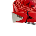 Load image into Gallery viewer, Bottega Veneta Nail Polish Red Leather Belt with Silver Buckle
