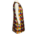 Load image into Gallery viewer, Akris Punto Multicolor Rainbow Square Check Grid Floral Print Jacquard Shift Dress
