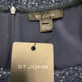 Load image into Gallery viewer, St. John Navy / Silver Metallic Knit Cocktail Dress
