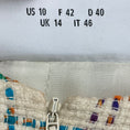 Load image into Gallery viewer, Akris Punto Cream Multicolor Lurex Metallic Raw Edge Sleeveless Tweed Dress

