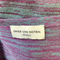 Load image into Gallery viewer, Dries van Noten Blue / Purple Long Sleeved Wool Knit Button-down Cardigan Sweater
