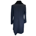 Load image into Gallery viewer, Kiton Navy Blue / Black Mink Fur Trimmed Cashmere Coat
