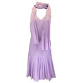 Load image into Gallery viewer, Aalto Lilac Pleated Scarf Neck Sleeveless Cotton Midi Dress
