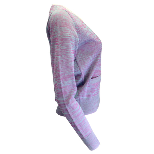 Dries van Noten Blue / Purple Long Sleeved Wool Knit Button-down Cardigan Sweater