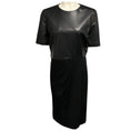 Load image into Gallery viewer, Gucci Black Short Sleeved Leather and Stretch Jersey Midi Dress
