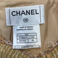 Load image into Gallery viewer, Chanel Tan / Ivory Sequined Wool and Linen Skirt
