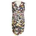 Load image into Gallery viewer, Peter Pilotto Black Multi Floral Printed Sleeveless V-Neck Crepe Dress

