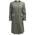 Load image into Gallery viewer, Marni Black / Ivory Winter Edition 2013 Sparkle Check Wool Tweed Coat
