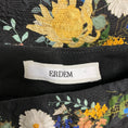 Load image into Gallery viewer, Erdem Black Multi Nena Pleated Floral Print Cloque Dress
