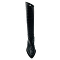 Load image into Gallery viewer, Tibi Black Croc Embossed Leather Tall Western Boots
