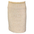 Load image into Gallery viewer, Chanel Tan / Ivory Sequined Wool and Linen Skirt
